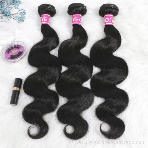 Yeswig Affordable Wholesale Vendors Brazilian Remy Human Hair From One Donor Hair Bundles Body Wave Cheap Human Hair Extension